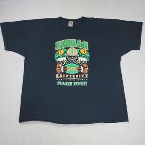 Vintage FAMU Rattlers Florida A&M Football T-Shirt Men's 2XL Black 2004